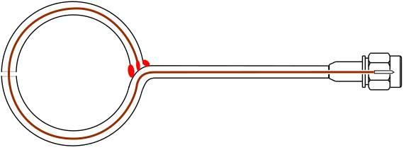 schematic design of a H-field probe